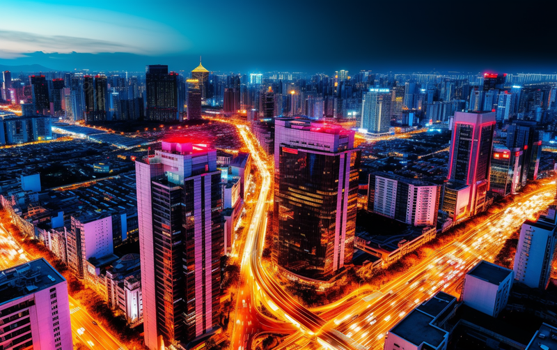 国贸桥CBD灯火辉煌霓虹夜景美色,高清,摄影图,摄影图片,图片大全,摄影图免费下载